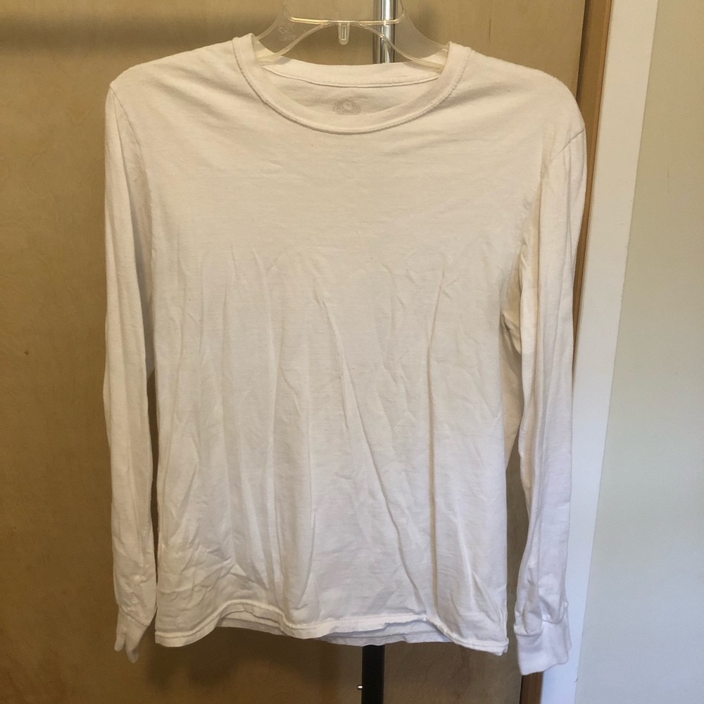 Fruit of the Loom White Long Sleeve Shirt
